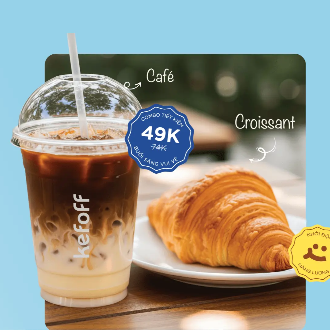 Coffee & Croissant Combo (7h-10h)